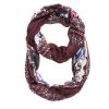 Burgundy Emily Floral Infinity Scarf