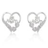 #1 Mom Heart Earrings