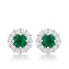 Bella Bridal Earrings in Green