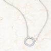 Clara 0.3ct CZ Rhodium Stainless Steel Circle Necklace
