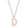 Elaina Rose Gold Stainless Steel D Initial Necklace