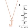 Elaina Rose Gold Stainless Steel J Initial Necklace