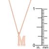 Elaina Rose Gold Stainless Steel M Initial Necklace