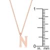 Elaina Rose Gold Stainless Steel N Initial Necklace