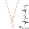 Elaina Rose Gold Stainless Steel S Initial Necklace