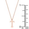 Elaina Rose Gold Stainless Steel T Initial Necklace