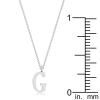 Elaina Rhodium Stainless Steel G Initial Necklace