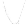 Elaina Rhodium Stainless Steel S Initial Necklace