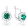 Emerald Simple Drop Earrings