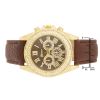 Brown Leather Watch With Crystals