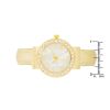 Fashion Shell Pearl Cuff Watch With Crystals Gold