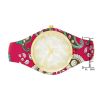 Fashion Watch With Pearl Dial And Rubber Strap Pink