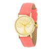 Fashion Tree Dial Watch With Leather Band Coral