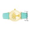 Fashion Tree Dial Watch With Leather Band Mint
