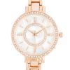 Classic Metal Watch With Crystals Rose/Gold #2