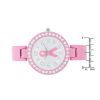Breast Cancer Awareness Cuff Watch With Crystals