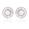 925 Sterling Silver Jacket Stud Earrings with CZ Stones