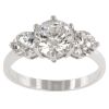 Classic Clear Triplet Engagement Ring