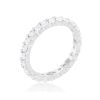Cubic Zirconia Sterling Silver Eternity Band