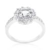 Bella Birthstone Engagement Ring in Clear