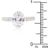Clear Oval Cubic Zirconia Engagement Ring