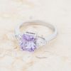 Classic Lavender Rhodium Engagement Ring